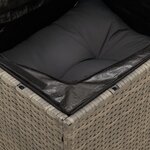 vidaXL Canapé de jardin sans accoudoirs coussins gris résine tressée