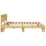 vidaXL Cadre de lit avec tête de lit sans matelas 200 x 200 cm