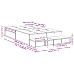 vidaXL Cadre de lit avec rangement Gris béton 236.5 x 120 x 31.5 cm