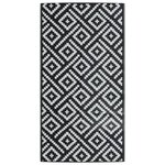 vidaXL Tapis d'extérieur ARAKIL Blanc et noir 80x150 cm PP