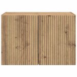 vidaXL Meuble TV mural Montage mural Chêne artisanal 59 5 x 31 x 40 cm