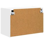 vidaXL Meuble TV mural Blanc 59 5 x 31 x 40 cm Bois d'ingénierie