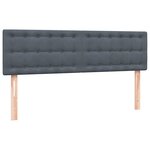 vidaXL Sommier à lattes de lit et matelas gris foncé 160x210cm velours
