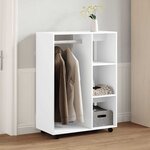 vidaXL Garde-robe Blanc 80x40x110 cm Bois d’ingénierie