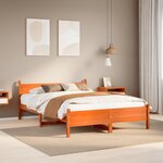 vidaXL Cadre de lit sans matelas cire marron 160x200cm bois pin massif