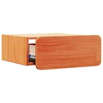 vidaXL Table de chevet avec tiroir Marron cire 39 x 34 x 16 5 cm