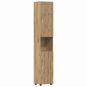 vidaXL Ensemble d'armoire de salle de bain TULUM Chêne artisanal