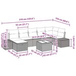 vidaXL Ensemble de canapé de jardin 8 Pièces Noir 55 x 62 x 69 cm