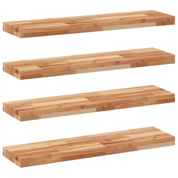 vidaXL Étagères flottantes 4 Pièces 100x20x4 cm acacia massif à l'huile