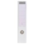 Classeur à levier polypropylène dos de 80mm, blanc EXACOMPTA