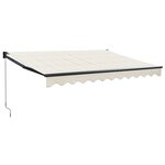 vidaXL Auvent rétractable crème 3 5x2 5 m tissu et aluminium