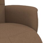 vidaXL Fauteuil inclinable avec repose-pieds marron tissu