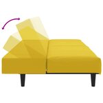 vidaXL Ensemble de canapés 2 Pièces jaune velours