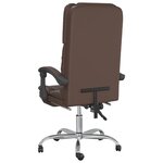 vidaXL Fauteuil de massage inclinable de bureau Marron Similicuir