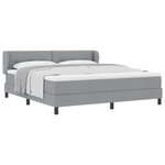 vidaXL Lit à ressorts avec matelas Gris clair 180 x 200 cm tissu