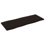 vidaXL Dessus de table bois chêne massif traité bordure assortie