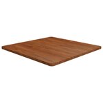 vidaXL Dessus de table carré Marron foncé80x80x2 5cm Bois chêne traité