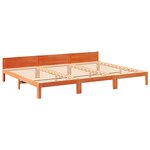 VidaXL Cadre de lit familial sans matelas marron ciré 270x200 cm