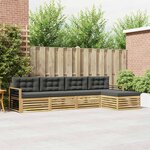 vidaXL Ensemble de canapés d'extérieur 5 Pièces Blanc et anthracite