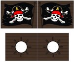 Rideau pour lit en hauteur en 4 parties Pirate des Caraibes