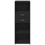 vidaXL Buffet haut noir 45x42 5x124 cm bois d'ingénierie