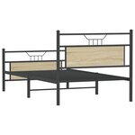 vidaXL Cadre de lit sans matelas chêne sonoma 107x203 cm