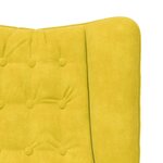vidaXL Fauteuil relaxant Jaune 63 x 67 x 94 cm Velours