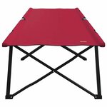 vidaXL Lit de camping pliant 2 Pièces Rouge 206 x 76 x 74 cm Tissu Oxford