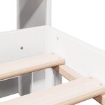 vidaXL Lit bibliothèque sans matelas blanc 150x200 cm bois pin massif