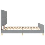 Cadre de lit vidaXL Gris clair 180x200 cm Tissu