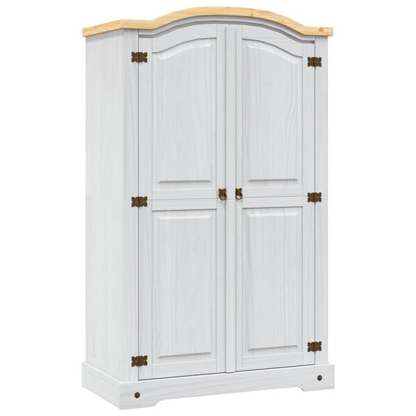 vidaXL Garde-robe avec 2 portes Gamme Corona pin mexicain Blanc