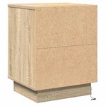 vidaXL Cabinet de chevet avec 2 Pièces Chêne sonoma 39 x 34.5 x 50 cm