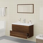 vidaXL Meubles de salle de bain Chêne marron Bois d'ingénierie