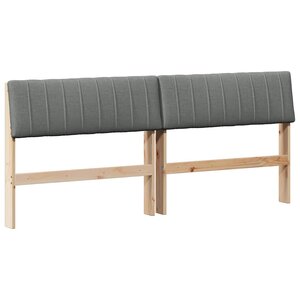 vidaXL Tête de lit capitonnée Gris foncé 180 cm Pin massif