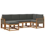 vidaXL Ensemble de canapés d'extérieur 6 Pièces Naturel et Anthracite