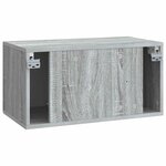 vidaXL Meuble TV mural Sonoma gris 59 5 x 31 x 30 cm Bois d'ingénierie