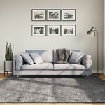 vidaXL Tapis HUARTE à poils courts doux lavable anthracite 200x200 cm