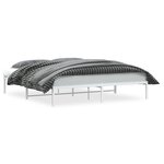 vidaXL Cadre de lit métal sans matelas blanc 183x213 cm