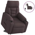 vidaXL Fauteuil inclinable électrique marron foncé tissu