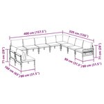 vidaXL Ensemble de canapé de jardin 10 Pièces Anthracite Acier