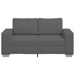 vidaXL Canapé causeuse gris foncé 120 cm tissu velours côtelé