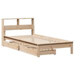 vidaXL Lit bibliothèque sans matelas 90x200 cm bois de pin massif