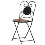 vidaXL Chaises de bistrot pliables lot de 2 terre cuite céramique