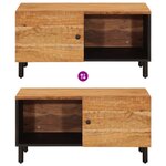 vidaXL Table basse 80x50x40 cm bois massif d'acacia