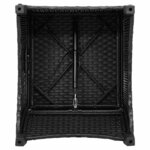 vidaXL Fauteuil inclinable avec coussin Noir 56 x 66 x 95 cm polyrotin