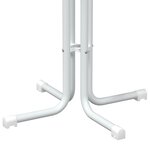 vidaXL Table de bar blanc Ø70x110 cm bois d'ingénierie et acier