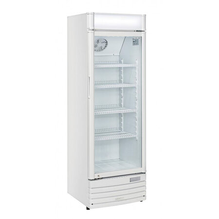 Armoire réfrigérée positive blanche avec porte vitrée - 350 l - afi collin lucy - r600a - 1600vitrée x570x1835mm