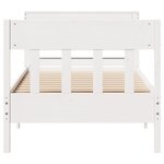 vidaXL Cadre de lit sans matelas blanc 75x190 cm bois de pin massif