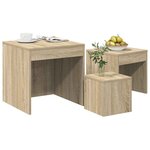 vidaXL Tables gigognes 3 Pièces Chêne sonoma Aggloméré