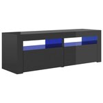 vidaXL Meuble TV avec lumières LED gris brillant 120x35x40 cm